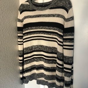 Black and white striped sweater